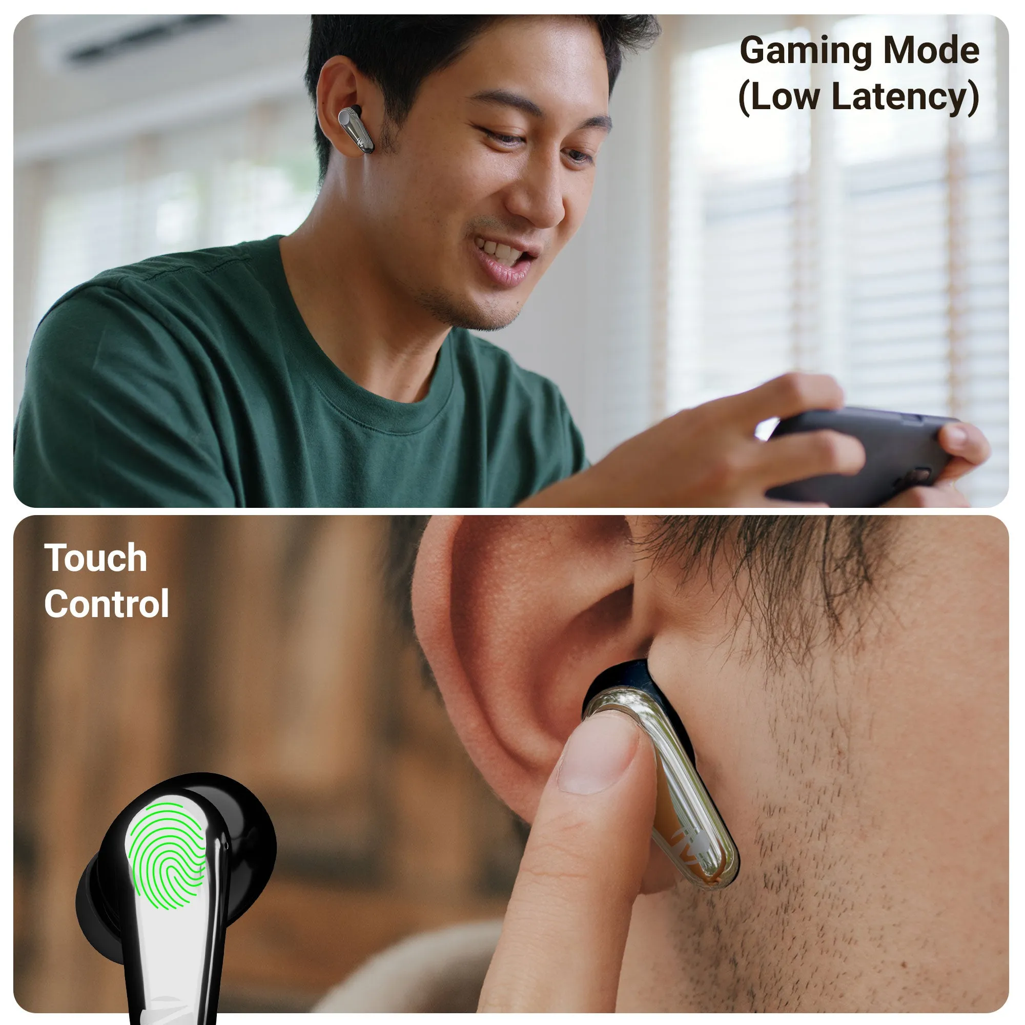 Zebronic Wireless Bluetooth Earbuds Black Zeb Monk+ (ZEB-PODS 412) view 4
